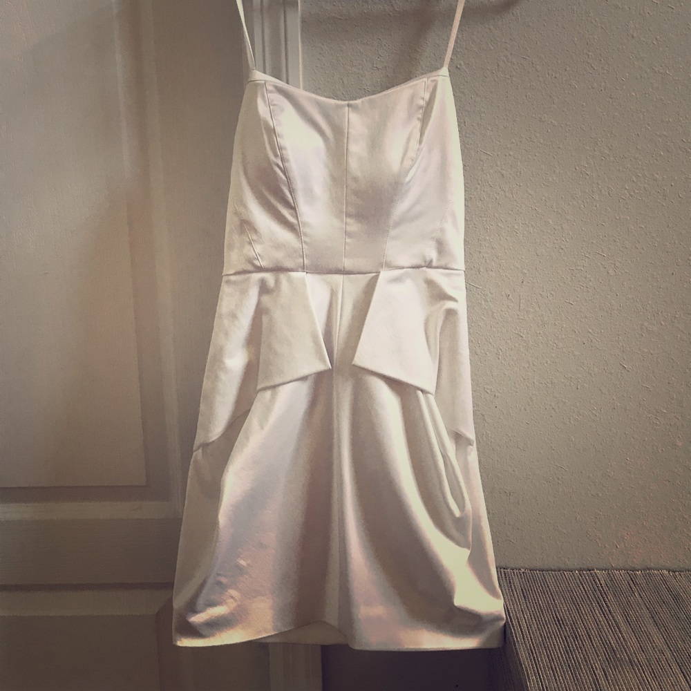 Bcbg generation white strapless dress